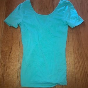 Tight Turquoise Top with Low Back